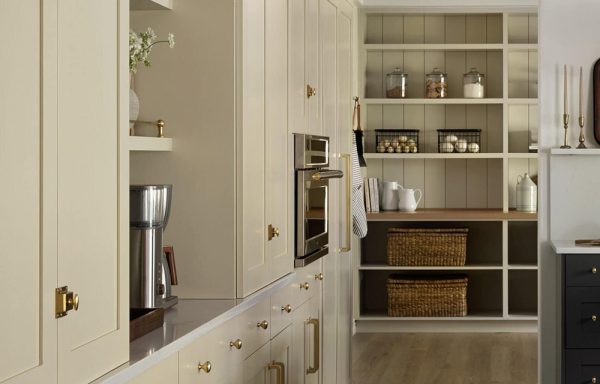 Shaker pocket door Frameless Kitchen Cabinets