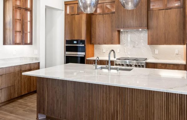 Modern Solid Wood Red Oak Kitchen Cabinets With Glass Door Wood Sideboard for Kitchen