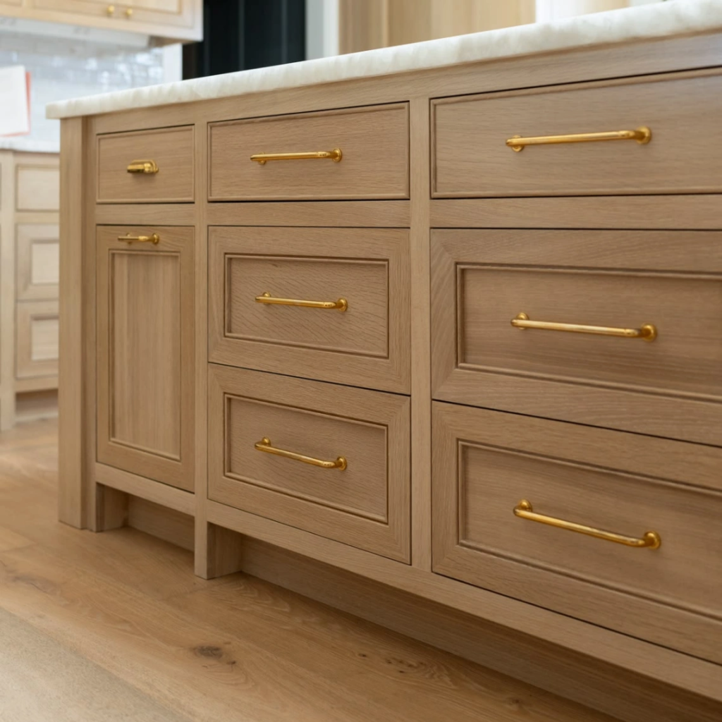 Ergonomic Advantage: Replace lower shelves with full-extension drawers to eliminate 'dead zones' and back strain.