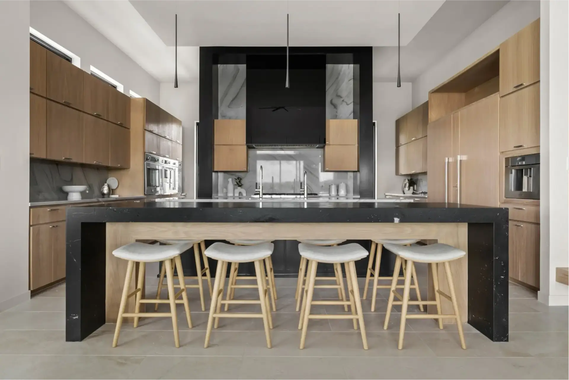 Rustic Contemporary Kitchen Ideas | Oak Slab Cabinets | ALLAND